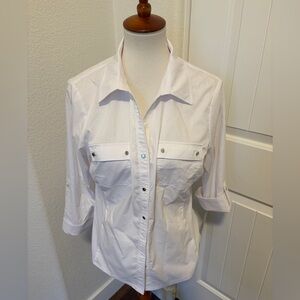 Zac & Rachel Petite White Blouse